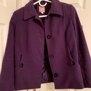 Purple pea coat JM Collection